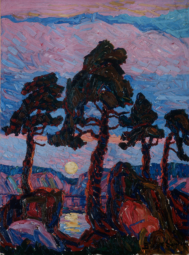 Landscape with Four Trees by Birger Sandzén