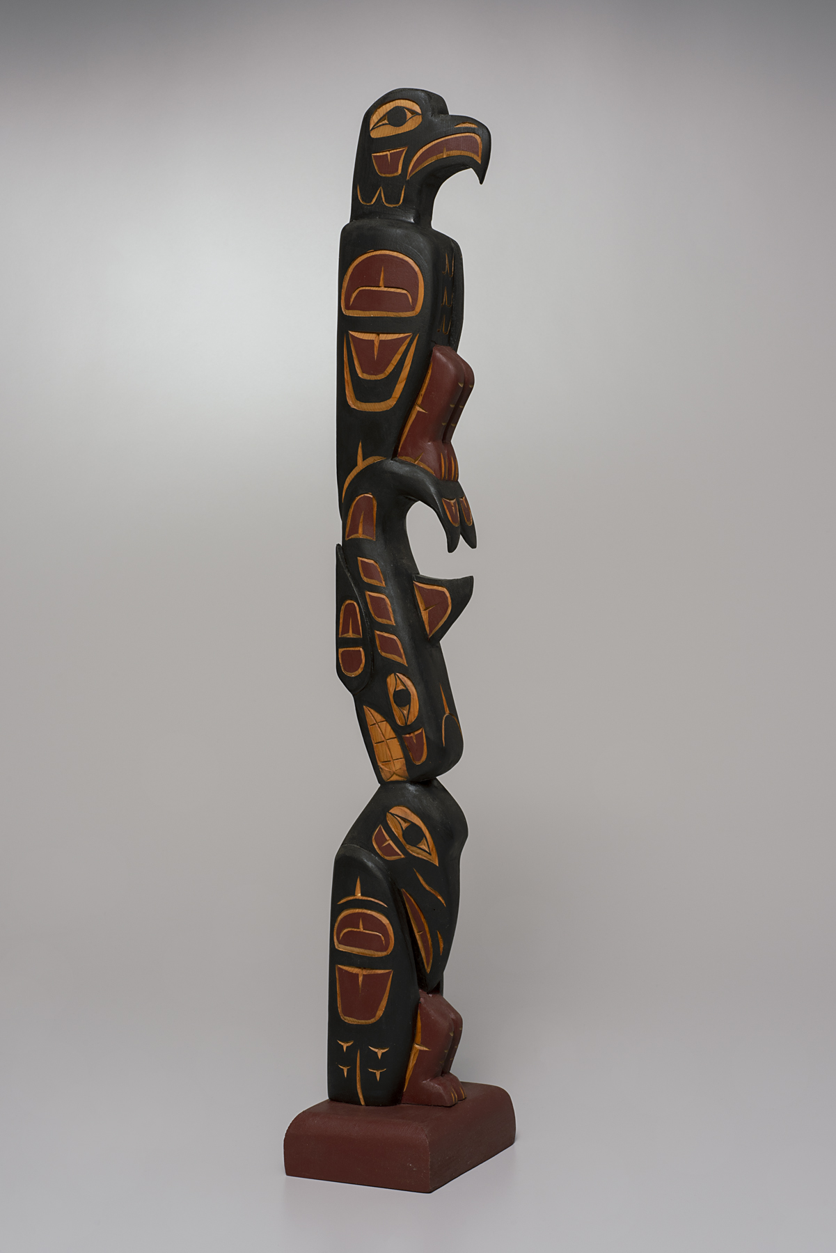 Eagle, Killer Whale, and Raven totem