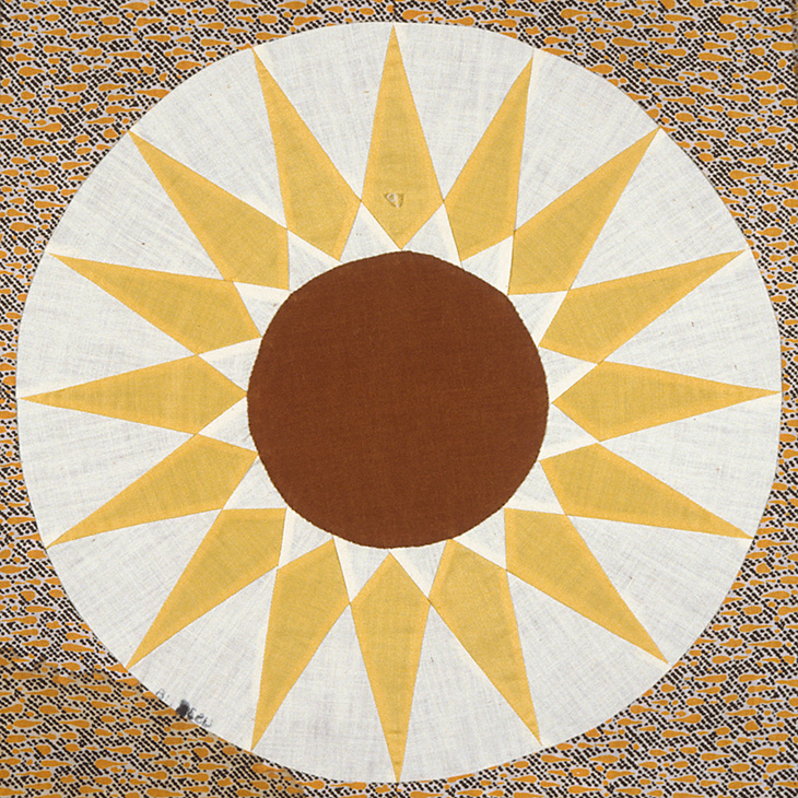 Carrie A. Hall, Single Sunflower quilt block