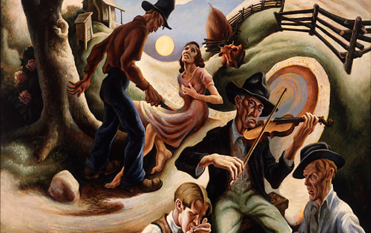 detail: Thomas Hart Benton, The Ballad of the Jealous Lover of Lone Green Valley