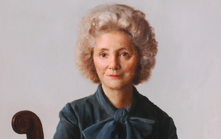 detail: Portrait of Helen Foresman Spencer by John Koch
