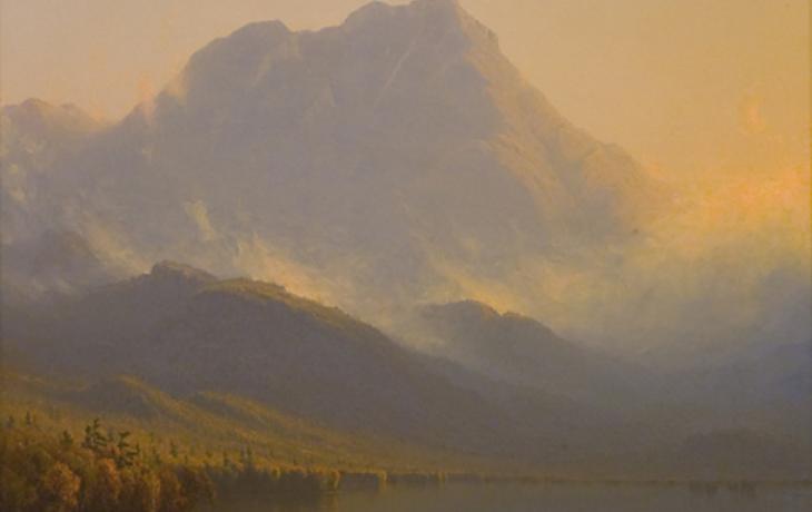 <a href='http://collection.spencerart.ku.edu/eMuseumPlus?service=ExternalInterface&module=collection&objectId=21603&viewType=detailView' target='_blank'><i>Morning in the Adirondacks</i> by Sanford Robinson Gifford</a>