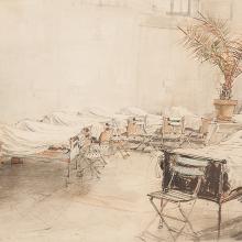 <a href="https://spencerartapps.ku.edu/collection-search#/object/47468" target="_blank"><i>Hôpital auxiliaires Salle Galliens (Auxiliary Hospital, Galliens Room)</i> by France</a>