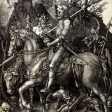 <a href="https://spencerartapps.ku.edu/collection-search#/object/10798" target="_blank"><i>Knight, Death, and the Devil</i> by Albrecht Dürer</a>