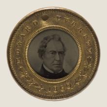 <a href="https://spencerartapps.ku.edu/collection-search#/object/12352" target="_blank"><i>Bell and Everett campaign medal for 1860 Presidential campaign</i> by United States</a>