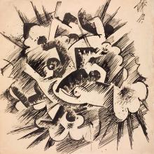 <a href="https://spencerartapps.ku.edu/collection-search#/object/30470" target="_blank"><i>Explosion</i> by Otto Dix</a>