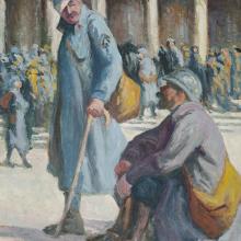 <a href="https://spencerartapps.ku.edu/collection-search#/object/47258" target="_blank"><i>Untitled (wounded soldiers arriving in Paris)</i> by Maximilien Luce</a>