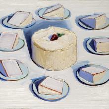 <a href="https://spencerartapps.ku.edu/collection-search#/object/14675" target="_blank"><i>Around the Cake</i> by Wayne Thiebaud</a>