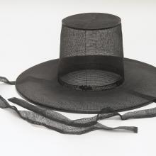 <a href="https://spencerartapps.ku.edu/collection-search#/object/35676" target="_blank"><i>gat</i> (<i>horse hair hat</i>), 1900s, Korea</a>