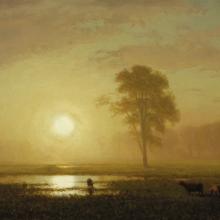 Sunset on the Plains, Albert Bierstadt