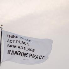 <i>Imagine Peace</i> by Yoko Ono, photo by Guillaume Ziccarelli, courtesy of Creative Time