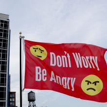 <i>Don't Worry Be Angry</i> by Jeremy Deller, photo by Guillaume Ziccarelli, courtesy of Creative Time