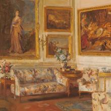 <a href='https://spencerartapps.ku.edu/collection-search#/object/9175' target='_blank'><i>Ranston House, Dorset</i> by Walter Gay</a>