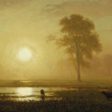 <a href='https://spencerartapps.ku.edu/collection-search#/object/10190' target='_blank'><i>Sunset on the Plains</i> by Albert Bierstadt</a>