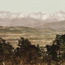 <a href='https://spencerartapps.ku.edu/collection-search#/object/45050' target='_blank'><i>Mount Sneffles Range. Colorado.</i> by William Henry Jackson</a>