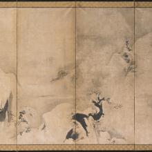 <a href='https://spencerartapps.ku.edu/collection-search#/object/17331' target='_blank'><i>Landscape with Temple</i> by Kanō Naonobu</a>